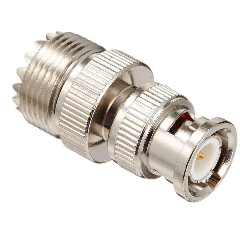 TengKo BNC Male to UHF Female SO-239 SO239 Adapter Connector RF Coaxial Coax Adapter for Antenna Coaxial Cable Radio Scanner (2 Pack) - Image 3